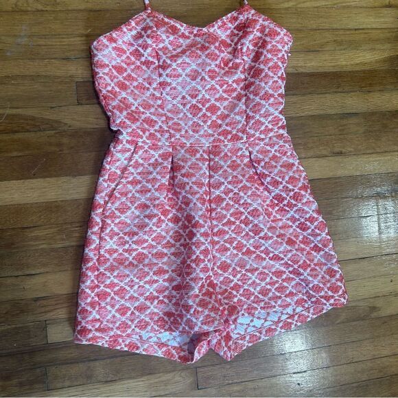 Jack by BB Dakota JACK jacquard coral halter romper - Picture 9 of 13